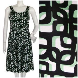CALVIN KLEIN Dress, S, Geometric print, Scoop neck, A-line, Summer